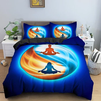 Drop Shipping komplet posteljinu 3D tiskano deka, posteljina, joga Buda kućni tekstil za odrasle posteljina s наволочкой