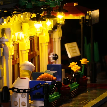 Led svjetlo je kompatibilan s Lego 10243 Building Blocks City Street 15010 Creator Parisian Restaurant Igračke (svjetlo s baterijskim uređaj)