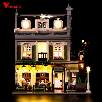 Led svjetlo je kompatibilan s Lego 10243 Building Blocks City Street 15010 Creator Parisian Restaurant Igračke (svjetlo s baterijskim uređaj)