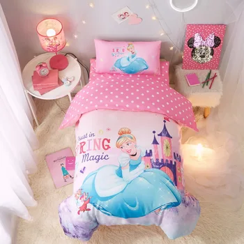 Roza Princeza Sofija deka komplet posteljinu veličina krevetić za djevojčice, Dječje 120*150 cm deka duvet pokriva pamuk deke djeca 3D