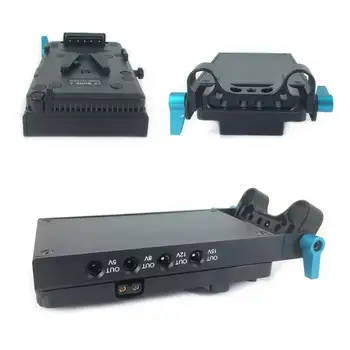 V mount Plate napajanje + 15 mm jezgra spona + NP-FW50 Фиктивная baterija + kabel dc za Sony A7 A7R A7S II A6600 a6500 a6400 a6300